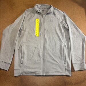 Bench Urbanwear Mens Small Grey Full Zip Textured Track Jacket